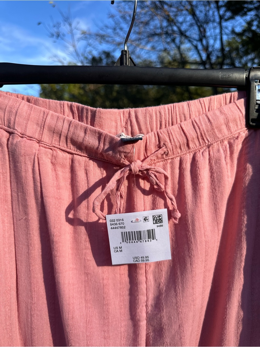 American Eagle Outfitters Wide-Leg Drawstring Pants - Dusty Pink - Picture 4 of 5